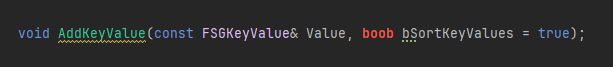 A line of C++ code with a typo of the word 'bool' into the word 'boob'.