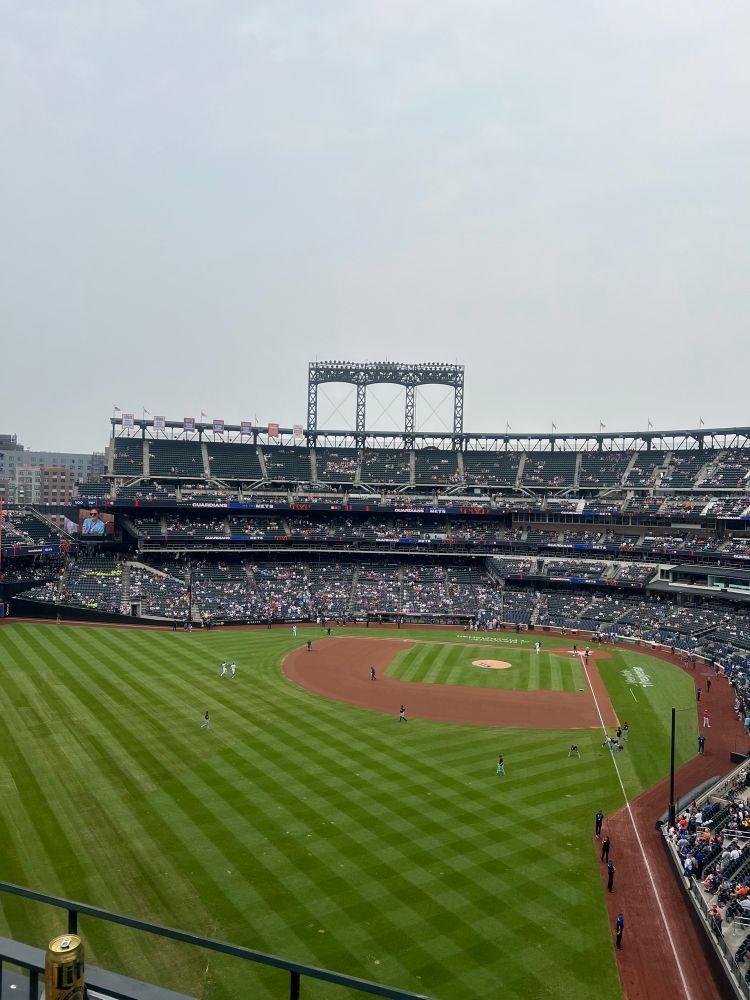 my citi field view from the outfield