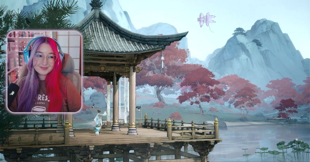 screenshot of Infinity Nikki new update splash loading screen with Niimsey's camera overlay in the far left corner 
