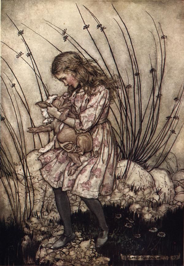 Alice in Wonderland. Illustration by Arthur Rackham