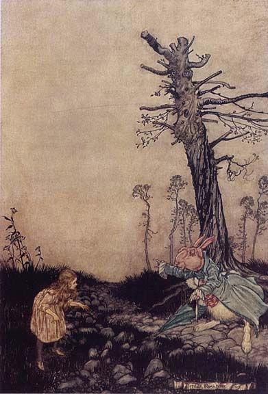 Alice in Wonderland. Illustration by Arthur Rackham