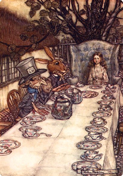 Alice in Wonderland. Illustration by Arthur Rackham