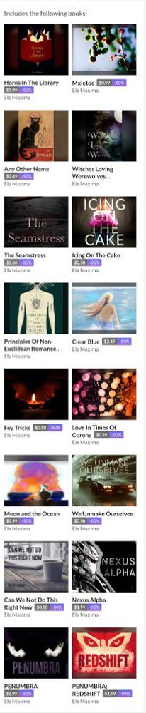 Covers of all 16 works included in the bundle :) 