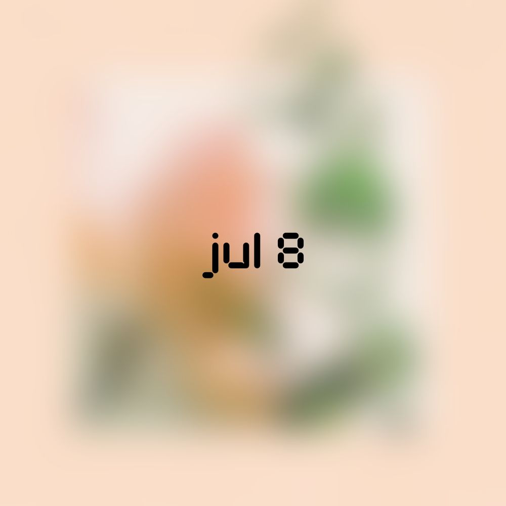 Blurred out cover art with the text "jul 8" overlayed.