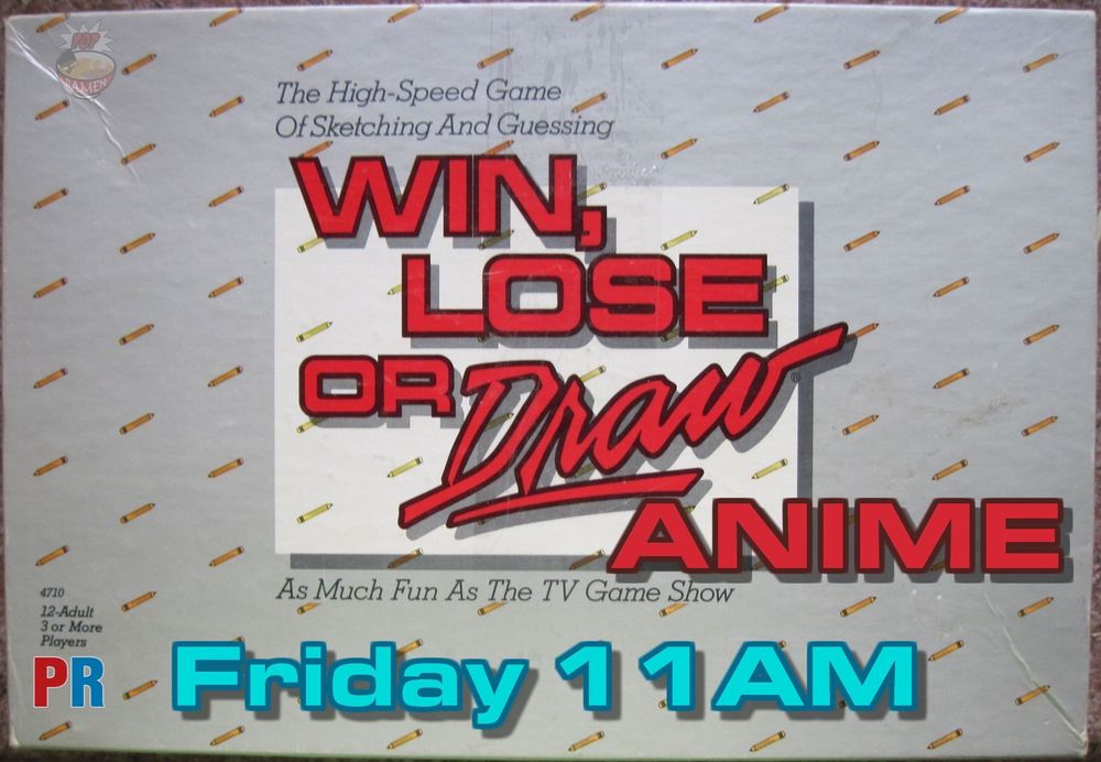 A game box photoshopped to help promote my panel "Win, Lose, or Draw Anime" which will take place at the Tekko anime convention in Pittsburgh, PA