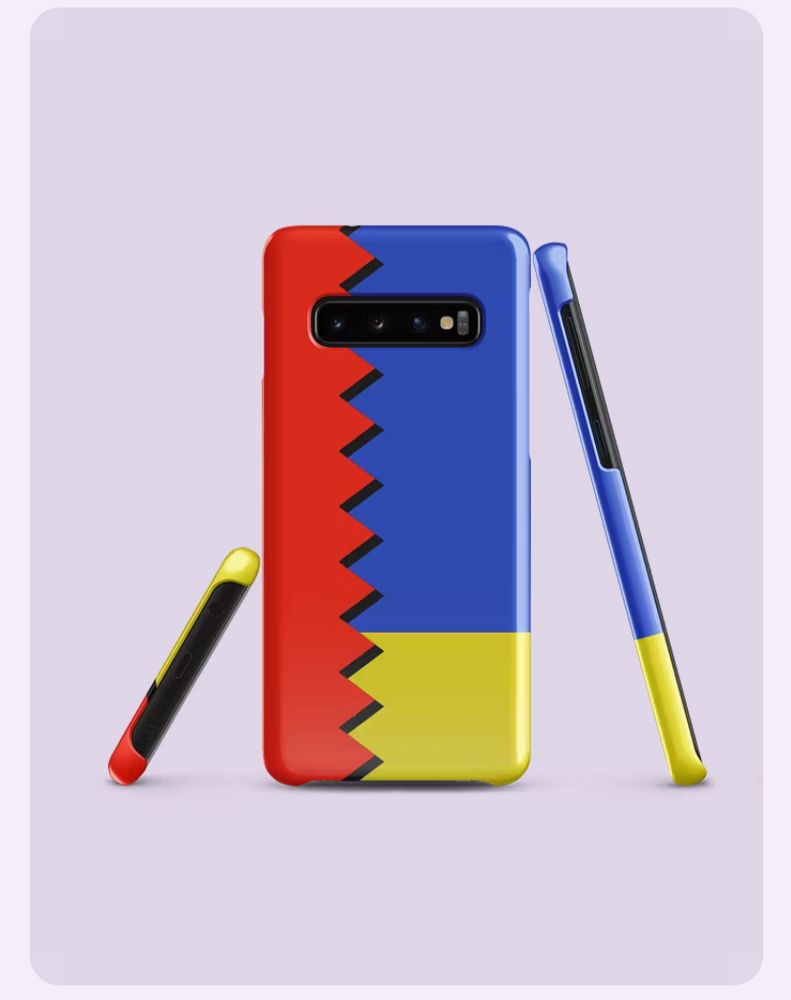 A screenshot of my store page showing the "Hedgehog Zone Samsung Case".  It is a phone case in the style of the Sonic the Hedgehog 2 title cards.