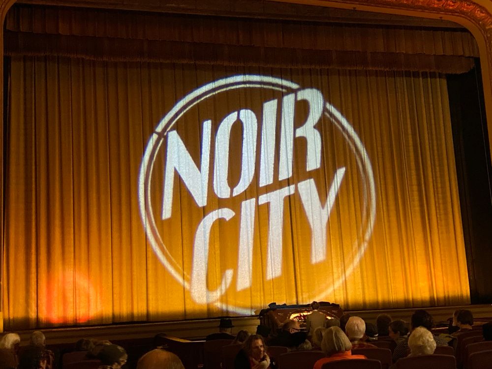 Noir City logo projected at Oakland’s Grand Lake Theater