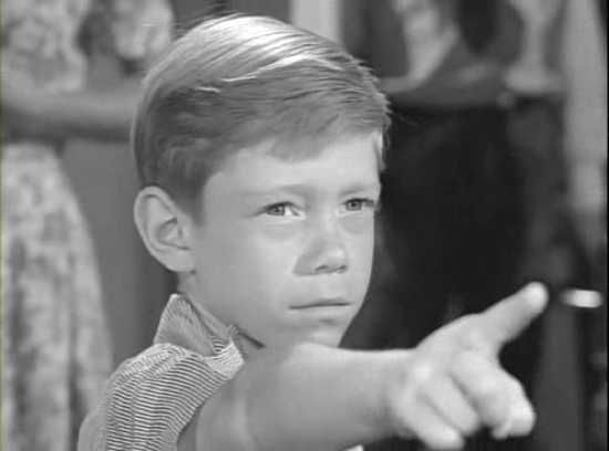Billy Mumy as Anthony in The Twilight Zone episode, “It’s a Good Life.” You know you’re going to the cornfield now.