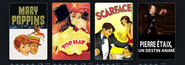 Mary Poppins (1964)
Too Hat (1935)
Scarface (1932)
Pierre Ètaix: Un Destin Animé (2011)