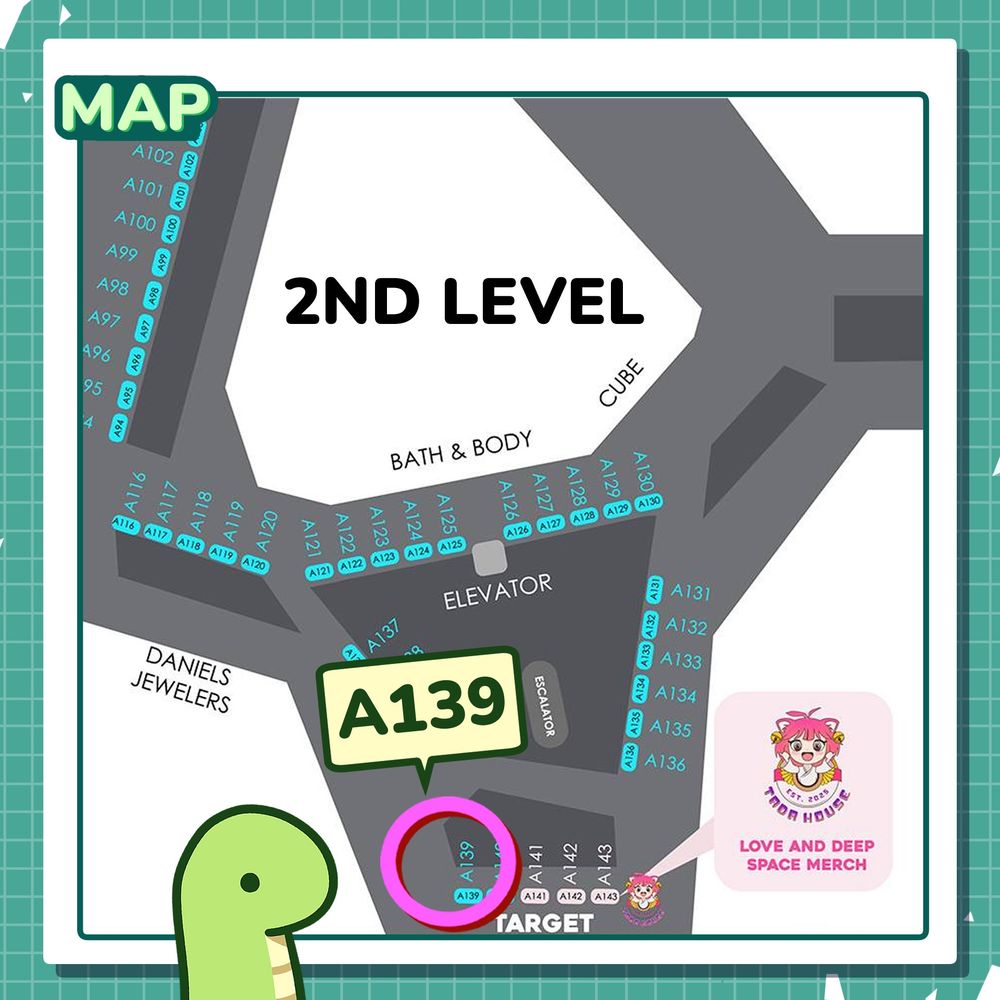 Map showing the table location at A139