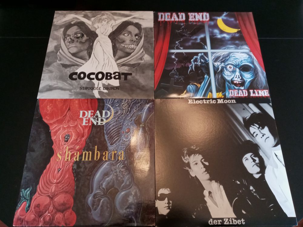 COCOBAT - STRUGGLE CRUNCH (1993)
DEAD END - DEADLINE (1986)
DEAD END - shambara (US Version) (1988)
DER ZIBET - Electric Moon (1987)