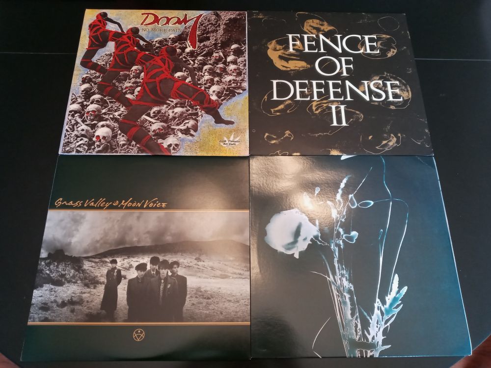 DOOM - No More Pain (1987)
FENCE OF DEFENSE - FENCE OF DEFENSE II (1987)
GRASS VALLEY - MOON VOICE (1987)
INORAN - Sou (1997)