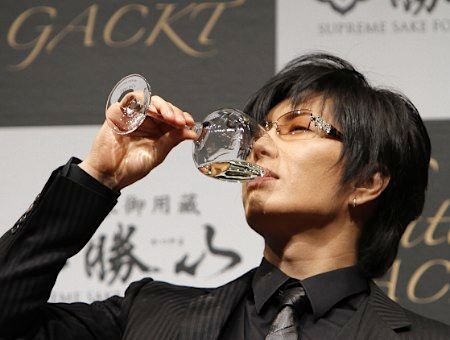 GACKT enjoying a fine glass of age gap yuri sex