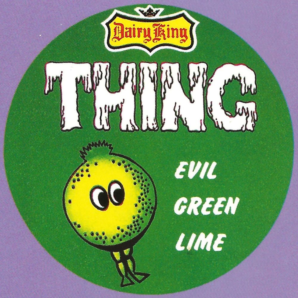 Evil Green Lime, a lime creature with merely two cute eyes and two legs