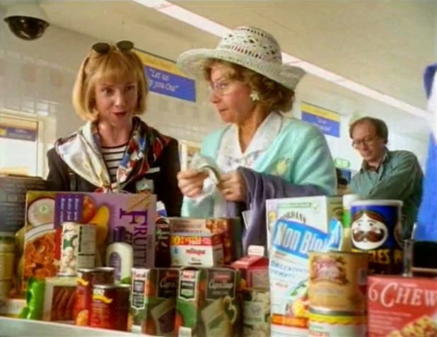 Dotty having bought an overload of food to take on holiday, frustrating Kate