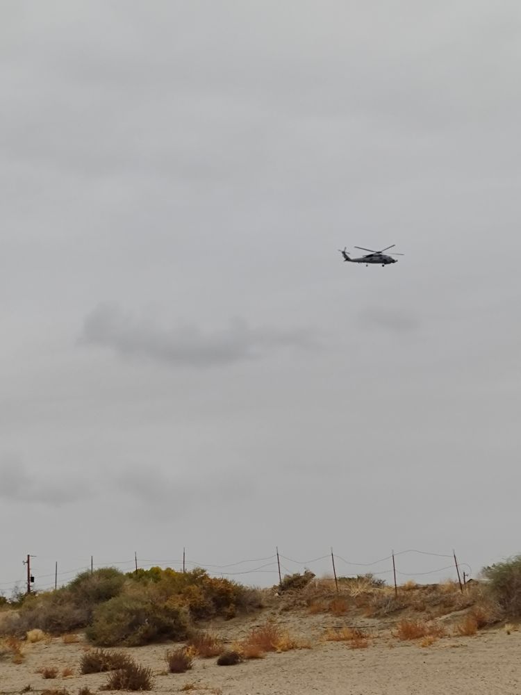 Probably a seahawk flying way too low over the desert