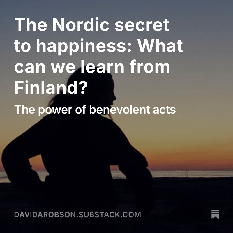 The Nordic secret to happiness - an image of a girl’s silhouette with a text headline