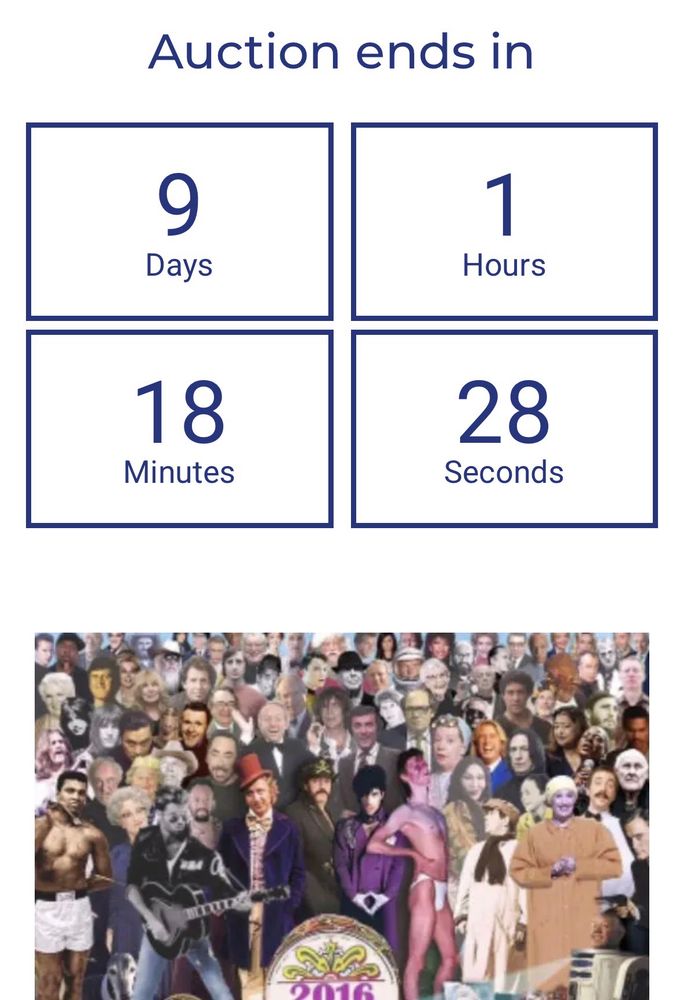 Countdown showing how long was left on the auction when I started doing this post 