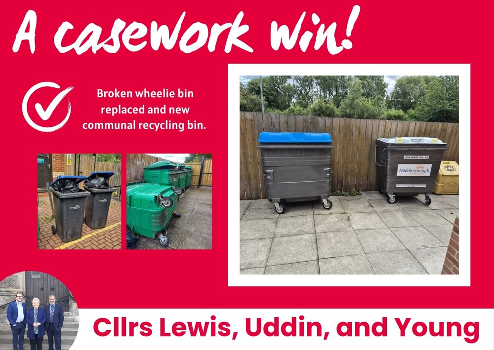 New bins for Rosedale Court 