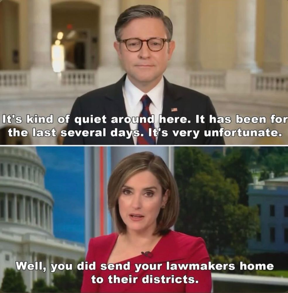 Mike Johnson: It's kind of quiet around here. It has been for the last several days. It's very unfortunate.

Reporter: Well, you did send your lawmakers home to their districts.
