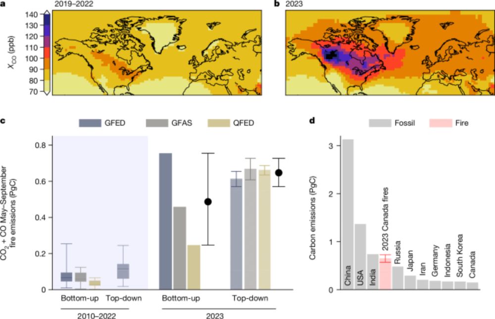 Carbon emissions from the 2023 Canadian wildfires - Nature