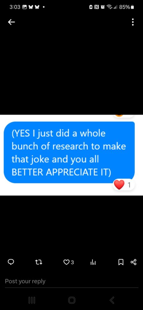 ME: (YES I just did a whole bunch of research to make that joke and you all BETTER APPRECIATE IT)