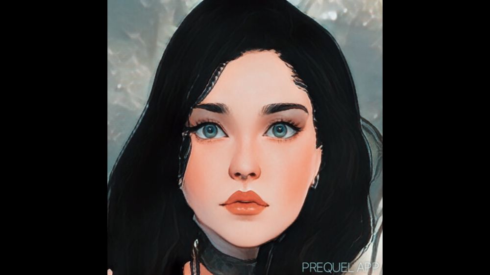 Filtered 3d model head shot.