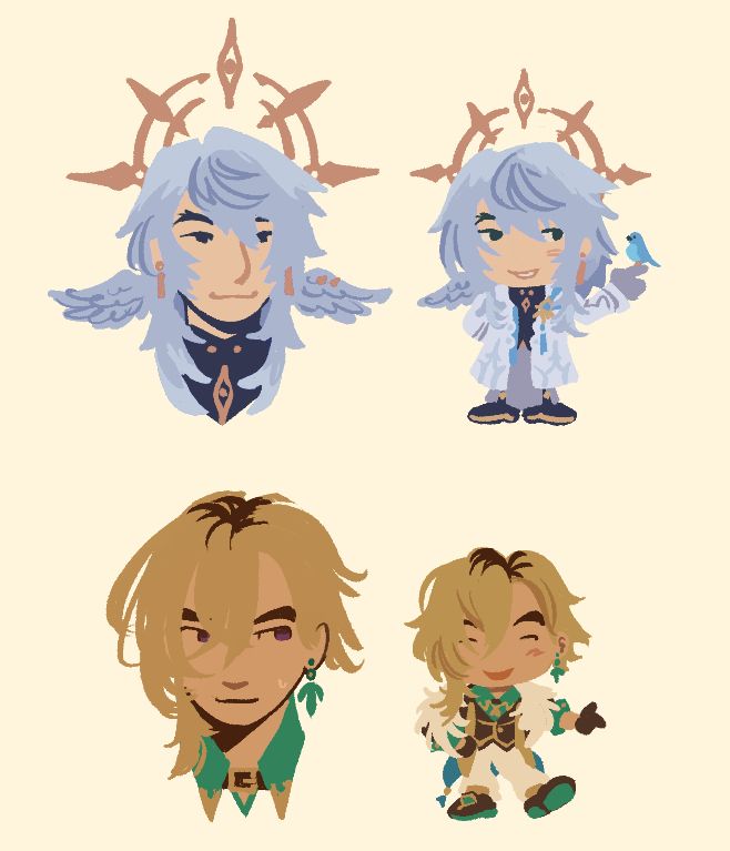 Digital illustrations of Honkai Star Rail characters in a lineless art style. Stelle is standing with one hand on her hip, one finger under her nose. She is closing her eyes with a slight smile, an air of perhaps misplaced confidence indicated by some sparkles. Next to her is the text: "Galactic baseballer..."  and a chibi version of her leaning against her glowing bat.