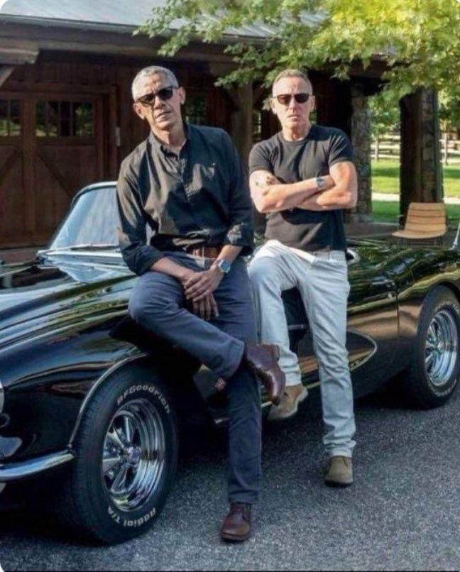 Obama with the Boss
