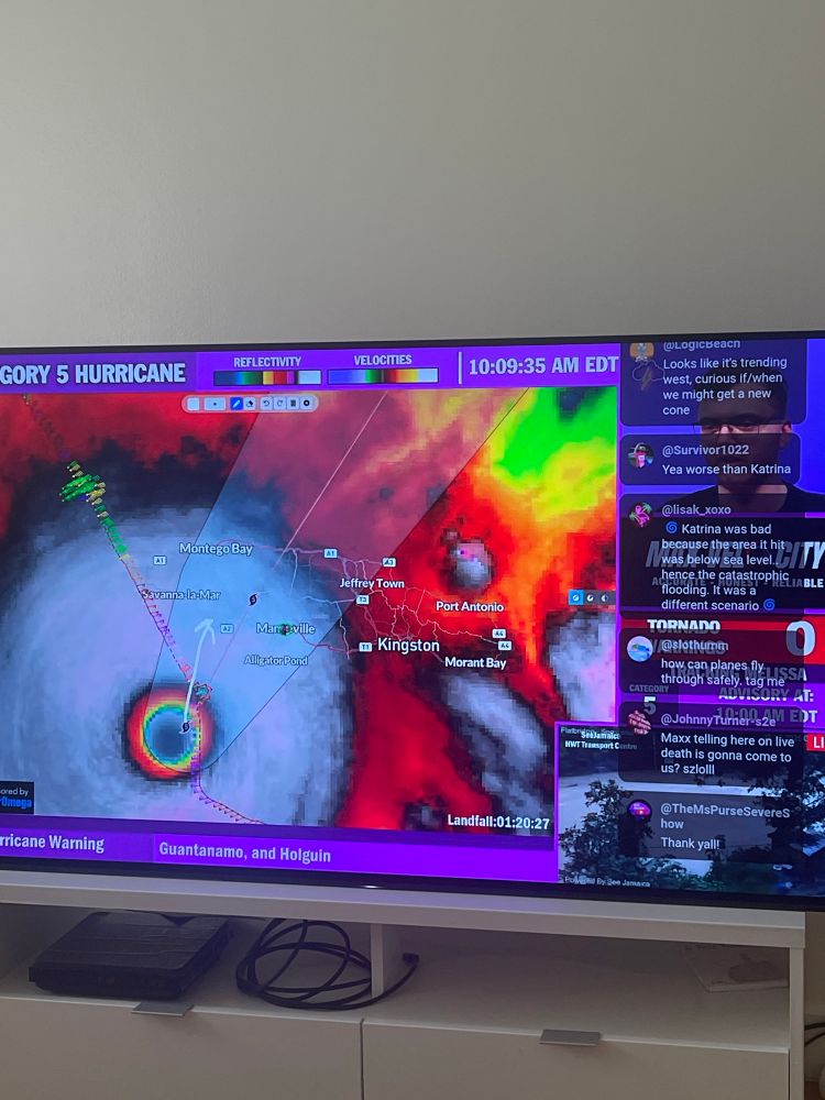Image satellite de Melissa à 10h17 (heure de Jamaïque)