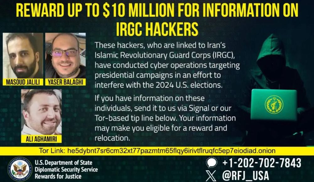 US charges three Iranians allegedly behind Trump campaign hack