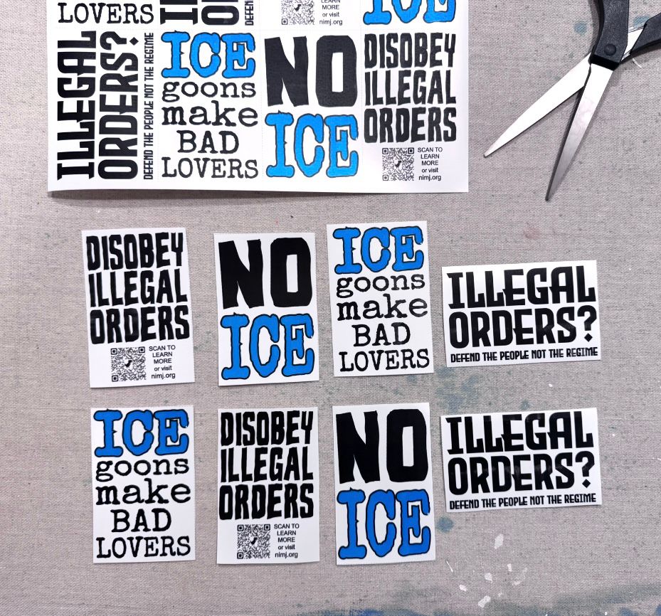 A bunch of stickers cut out.