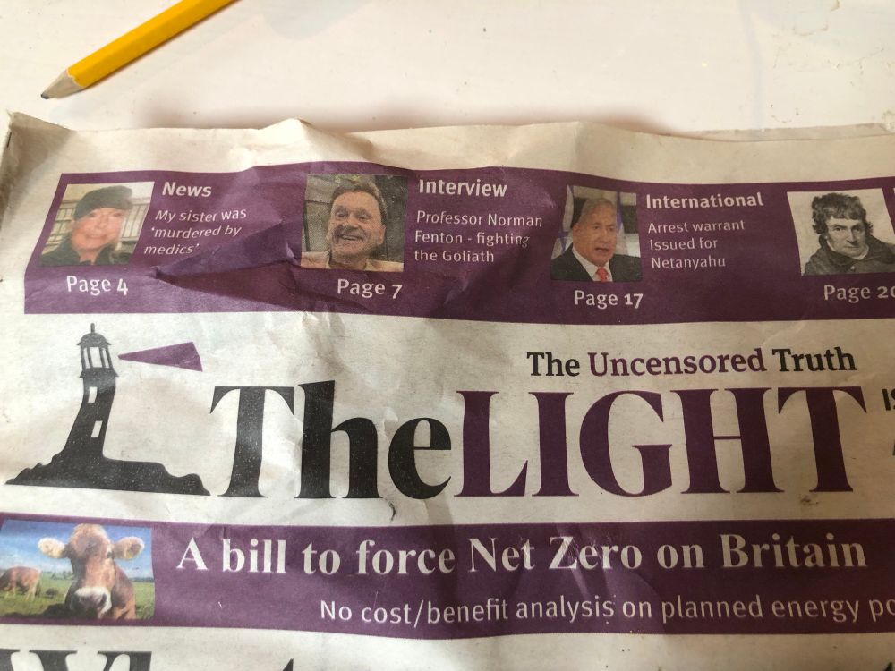 A pic of the so called “truth paper”, The Light.