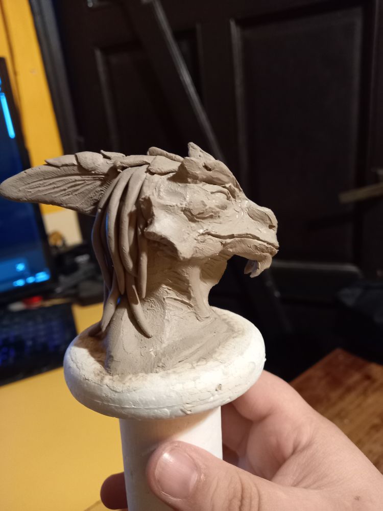 Dragonborn bust. Side view