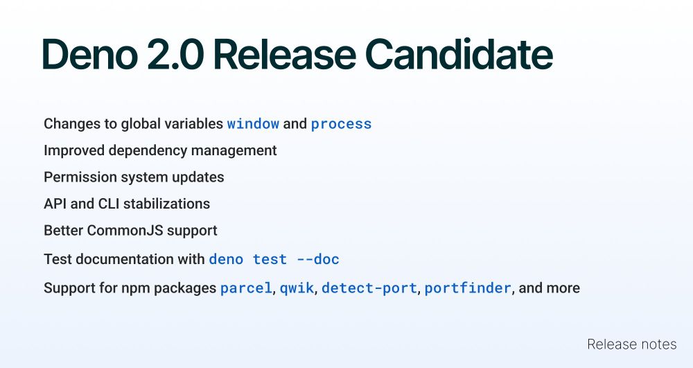 Deno 2.0 Release Candidate