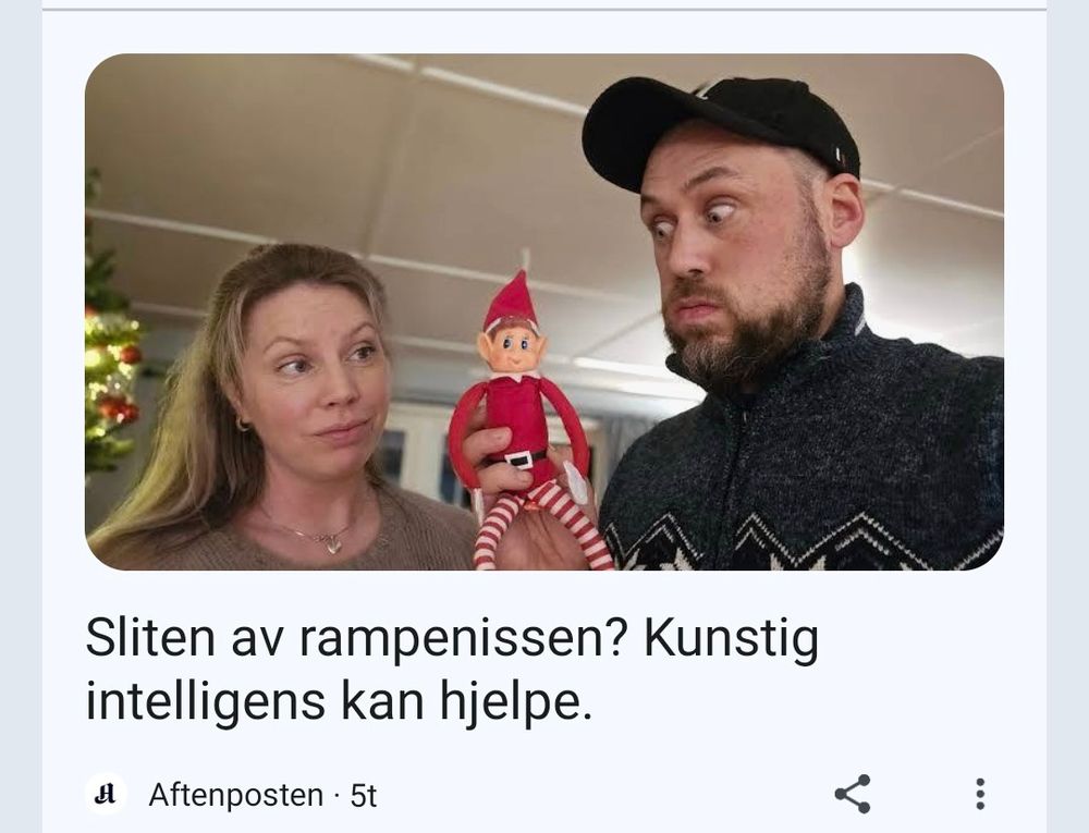 Aftenposten: "Sliten av rampenissen? Kunstig intelligens kan hjelpe" 