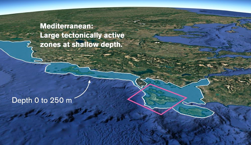 Eastern Adriatic coast, with an outline of the large shallow water domain.