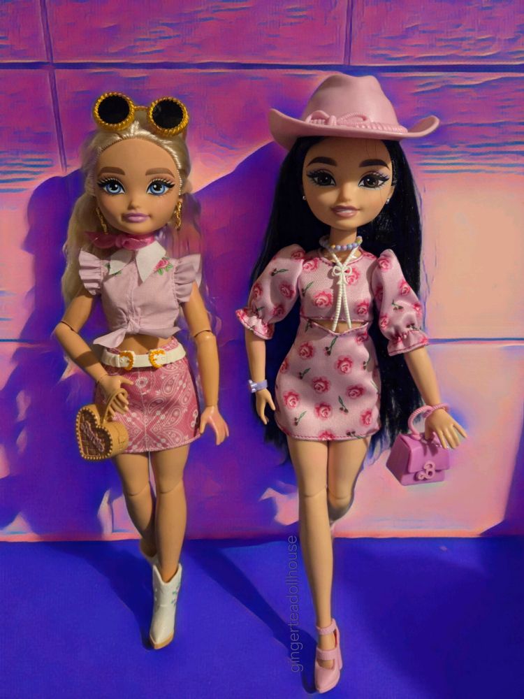 Barbie Dream Besties Festival Looks Malibu and Dream Besties Skate Party Renee wearing fashions from Barbie Dream Besties Festival Looks 2025 set - "Cubist" filter.