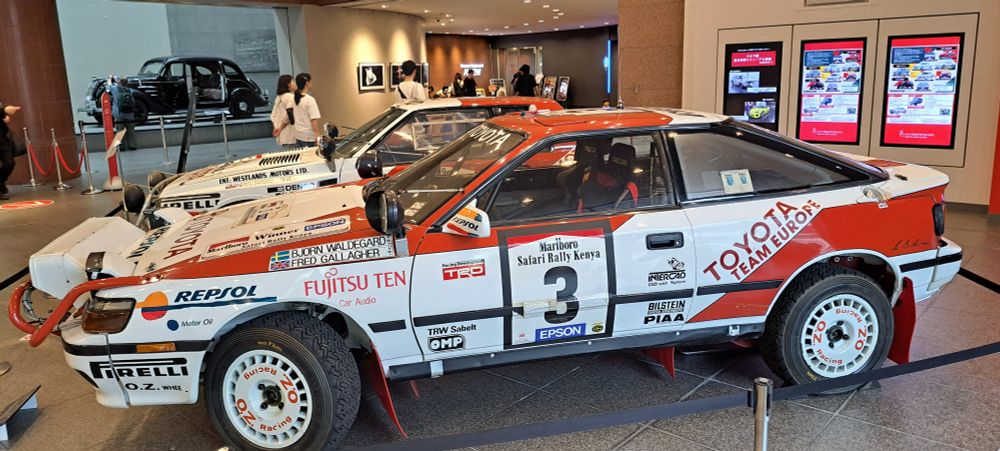 Side view of Toyota Celica GT-Four ST165, winner of the 1990 Safari Rally