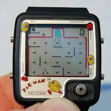 Nelsonic Pac-Man LCD game wrist watch from 1982
