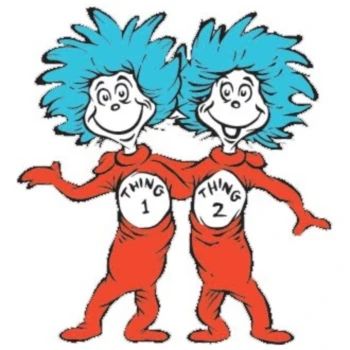 Thing 1 and Thing 2 from Cat in the Hat