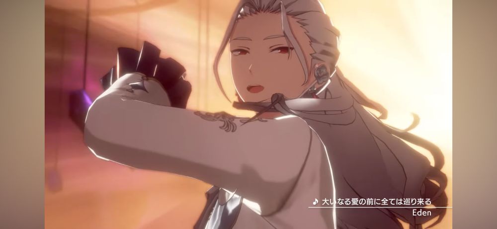 Screenshot of dramatic back light behind Nagisa 