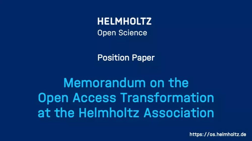 The logo of the Helmholtz Open Science Office (reading "Helmholtz Open Science") with the following heading underneath: "Position Paper – Memorandum on the Open Access Transformation at the Helmholtz Association"