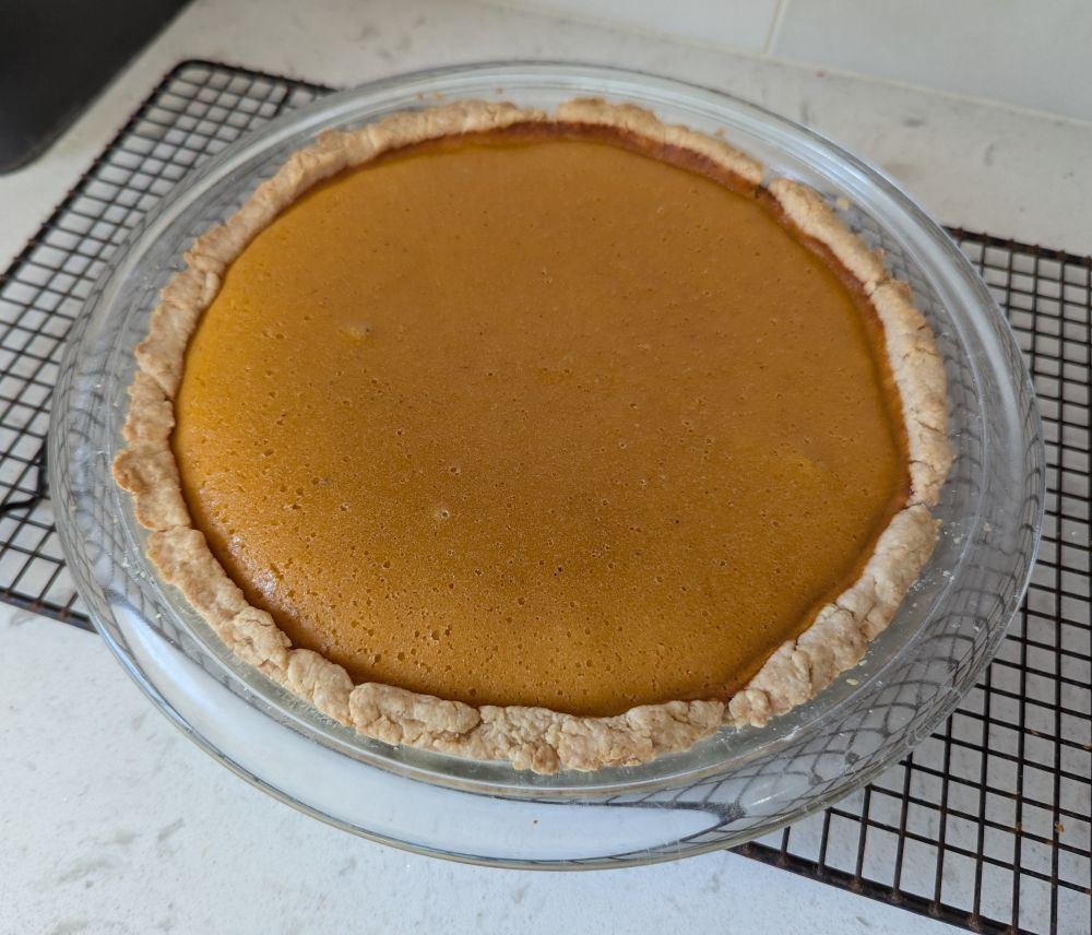 A sweet potato pie 