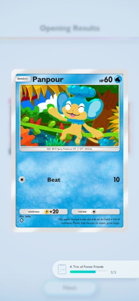Panpour TCG Pocket card from Mega Rising.