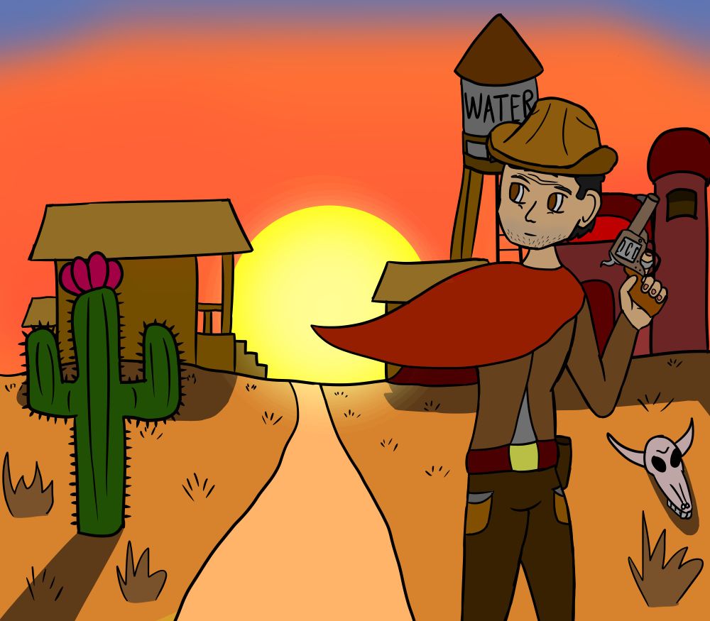 Colt Colcord, one of the characters in my other setting called Battle for GaiaSol: a sci-fi setting intended to be a MOBA game.