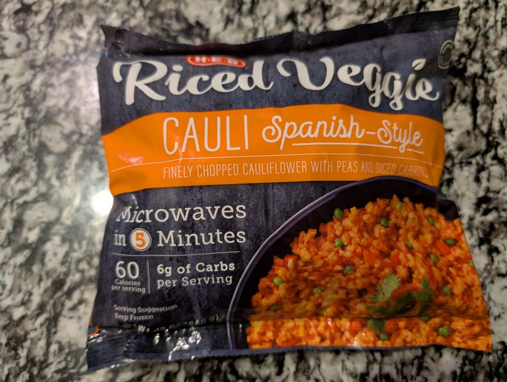 HEB riced veggie Spanish style cauliflower 