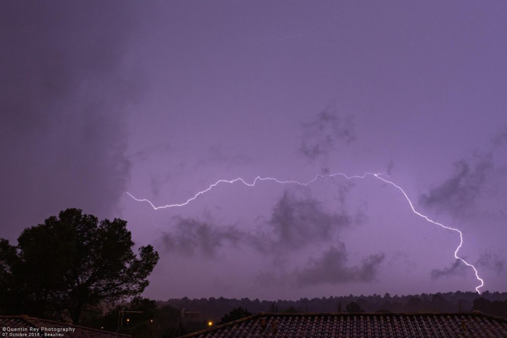 Orages en milieu de nuit du 6 au 7 octobre 2018