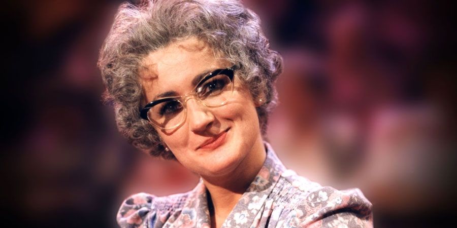 The incomparable Caroline Aherne as fictional talkshow host, Mrs Merton