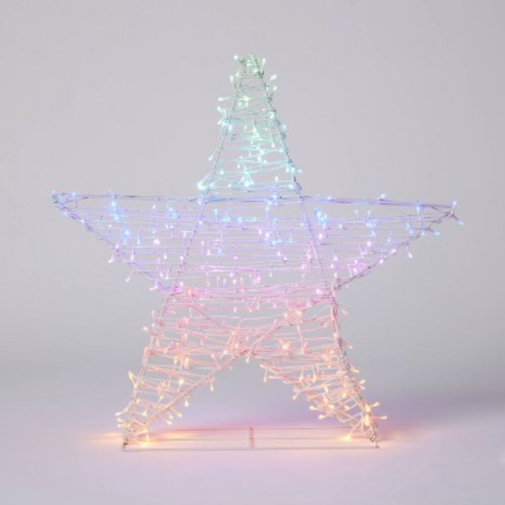 LED Tinsel Star Christmas Novelty Sculpture Lights Dual Color - Wondershop™